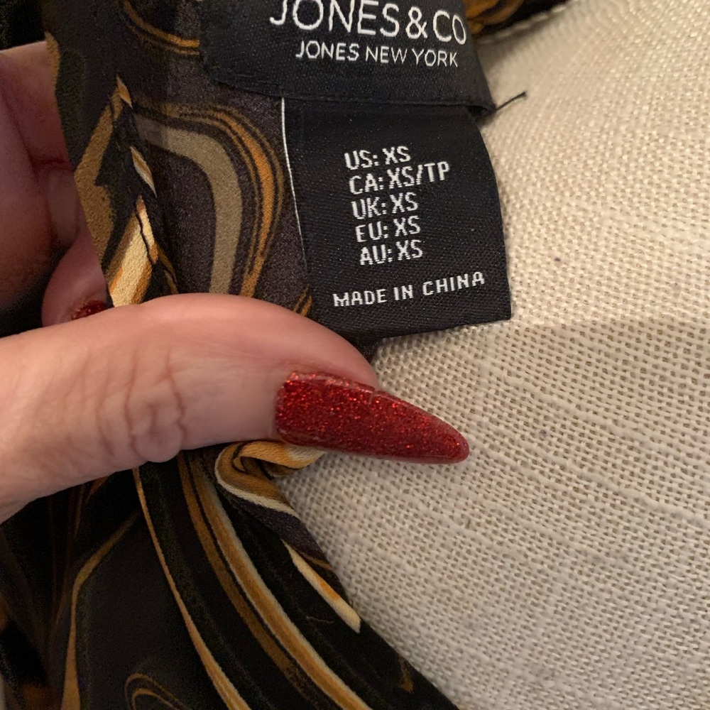 🌹JONES & CO🌹BOHEMIAN STYLE LONG SLEEVE BLOUSE. NWT! EXCELLENT CONDITION! - Picture 9 of 10